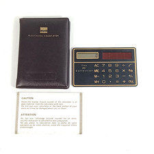Vintage Sharp Calculator Card Sized Solar Original Sleeve 8.5 x 5.5cm Working