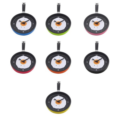 Wall clock frying pan shaped - clock,,