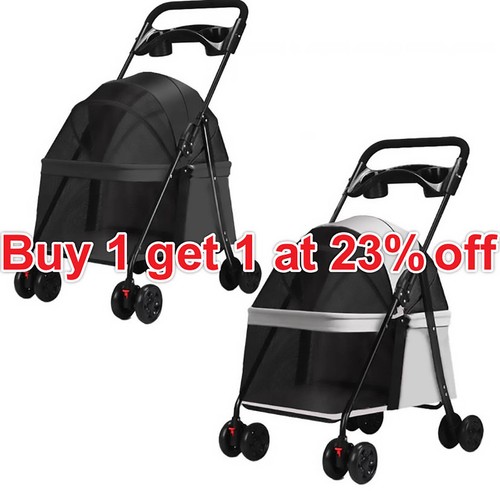 Pet stroller dog cat - pet, folding