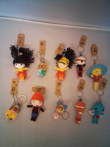 Voodoo doll keyrings string - doll,