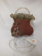 Vintage Red & Gold Handbag Shaped  Table Lamp (Hol)