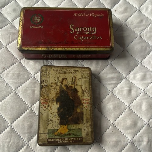 Cigarettes empty tin salmon - cigarettes,