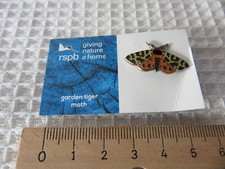 RSPB GIVING NATURE A HOME GARDEN TIGER MOTH PIN BADGE