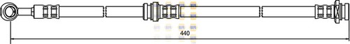 Brake hose front napa - hose,