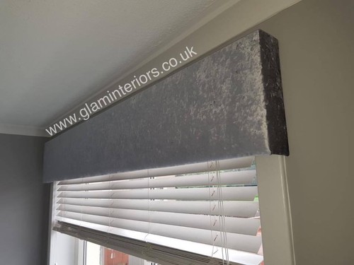 Silver grey crushed velvet - silver,
