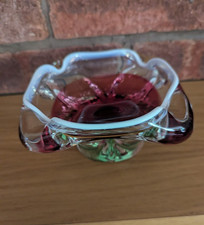 Vintage Czech Art Glass Bowl