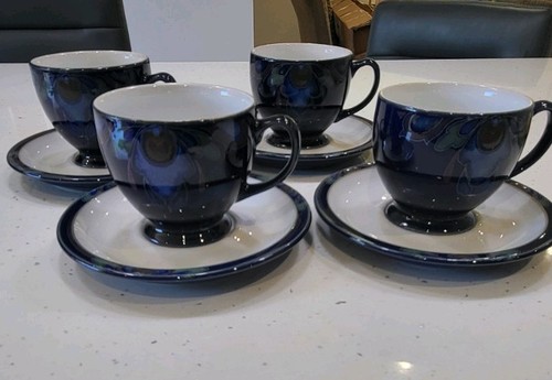 Denby baroque tea cups - tea, saucers