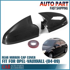 Pair For Vauxhall Astra Opel Astra H 2004-09 Carbon Fiber Look Mirror Cover Cap