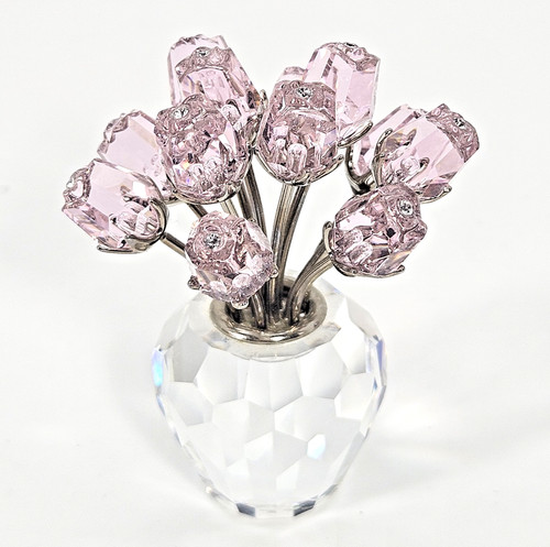 Swarovski pink crystal flower - crystal,