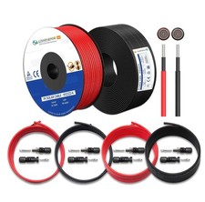 Solar Cable Panel PV 4mm 6mm Red Black DC Rated Insulated Wire for MC4 Connector