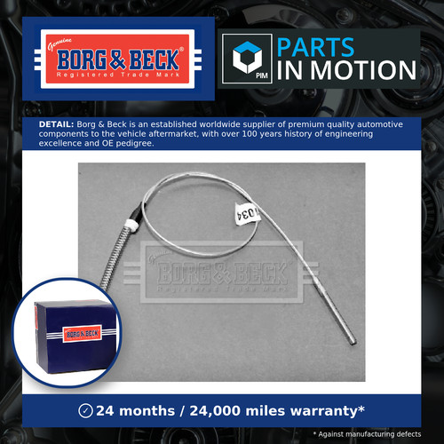 Handbrake cable rear left - cable,