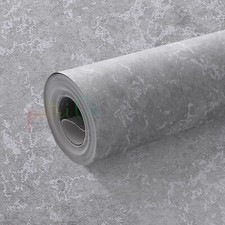 Concrete Industrial Shimmer Textured Embossed Metallic Plain Thick Wallpaper 10M