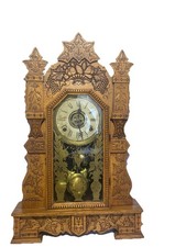 Antique Wooden Mantel Clock