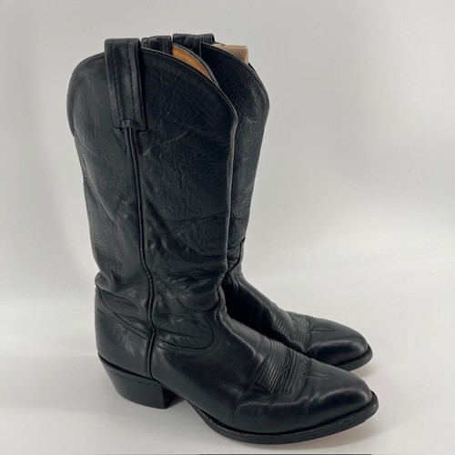 Tony lama black leather - tony, cowboy