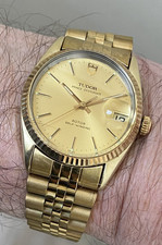 Tudor (Rolex)Prince Oysterdate 75205 Automatic Watch Gold Capped 18K Gold Bezel