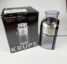 Krups Expert Burr, Automatic Coffee Grinder, Easy Clean, Black&Silver, GVX231