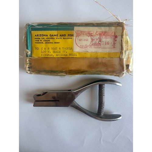 Vintage time card ticket punch - card,