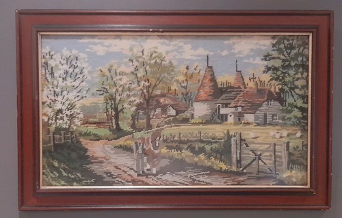 Retro tapestry english farm - retro,