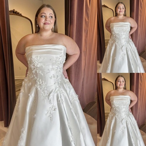 Strapless plus size - strapless, satin