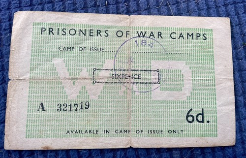 British ww2 pow camp - pow, money
