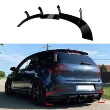 Rear Bumper Diffuser Shark Fin For VW Golf 5 MK5 R32 2005-2008 Gloss Black