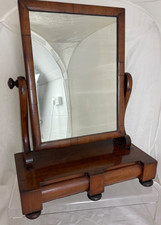 Antique 19th/20th Century Victorian Mahogany Wooden Swing Toilet / Vanity Mirror