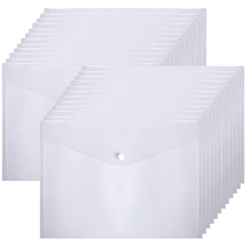 Clear plastic wallets 24pcs - clear,