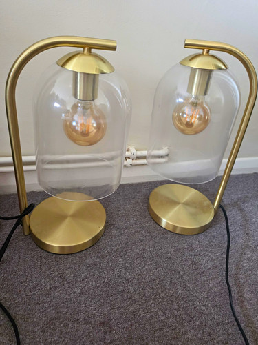 Pair gold brushed metal - gold,