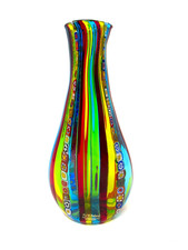 Super RARE! Murano Art Glass Ballarin Mazzega Millefiori Bottle Vase 31cm