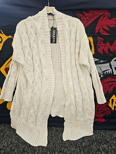 Boohoo plus cream cable knit - plus, cable-knit