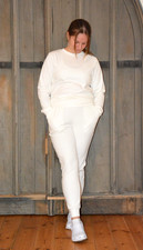 EX FOREVER 21 CREAM RIBBED TOP