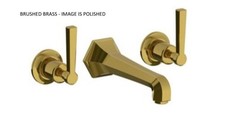 Lefroy Brooks Mackintosh  3th wall mounted BASIN tap – BRUSH BRASS - ML1200BB