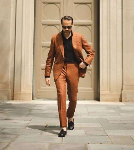 Linen business men suits slim - business,
