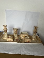 Crown Devon Fielding’s Vanity Set Dresser Set Ladies Vintage