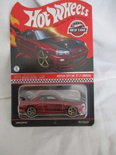 Hot Wheels Collectors.com Redline Nissan Skyline R34 GT-R Red Chrome Mint n Card