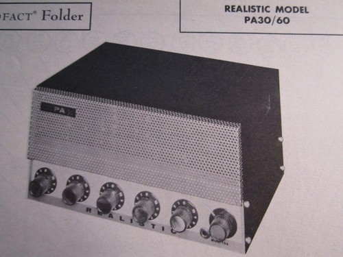 Realistic pa30 amp - pa30/60,