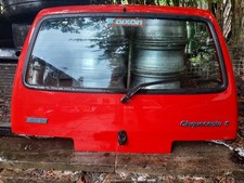 1991 - 1998 FIAT CINQUECENTO COMPLETE RED TAILGATE INCLUDING WIPER MOTOR AND ARM