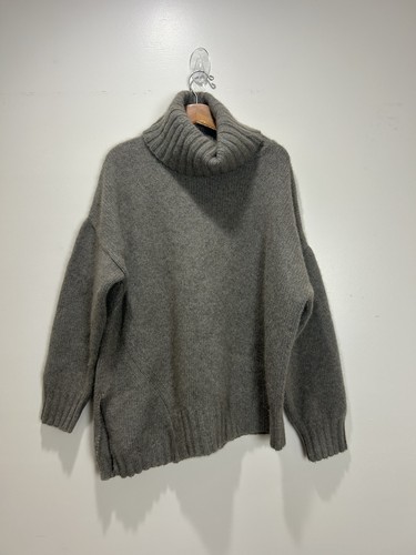 Black goat cashmere taupe cowl - black,