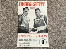 * EDINBURGH: BRITAIN v OVERSEAS 27/7/63 speedway programme.