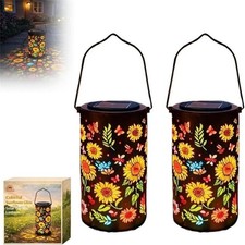 Solar sunflower lantern - ,