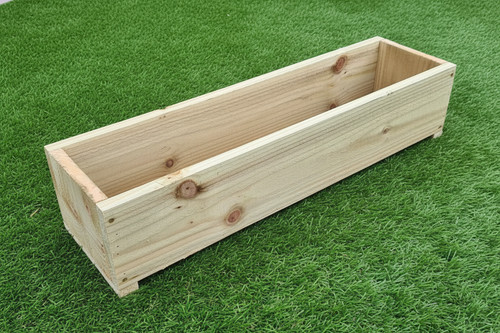 Rustic wooden garden planters