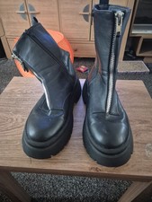 Primark Size 5 Women's Thick Soled Biker Black Boots