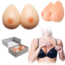 Crossdresser Silicone Full Breast Forms Transgender Adhesive Fake Boobs 1 Pair
