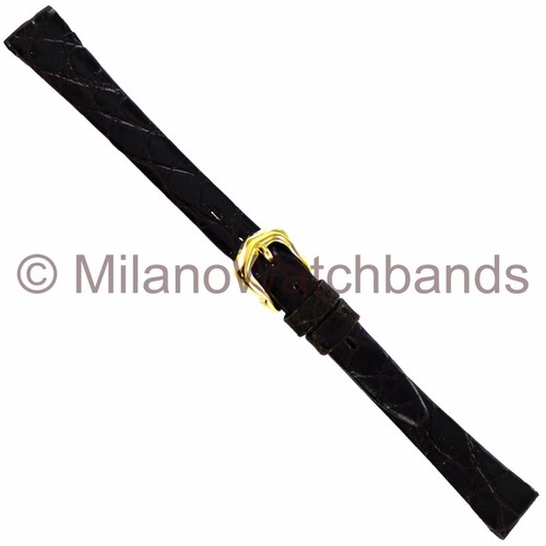 14mm brown genuine caiman - brown,