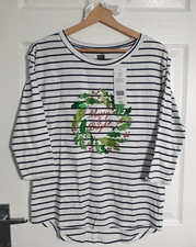 Tesco F&F Ladies Navy Stripe