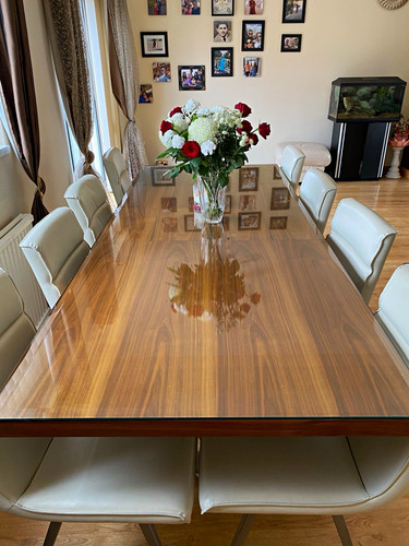 Rectangular high gloss wood - high,