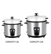 GEEPAS Rice Cooker & Steamer with Keep Warm Function Automatic Cooking 700W