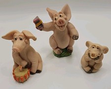 3 PIGGIN' PIG ORNAMENTS DAVID
