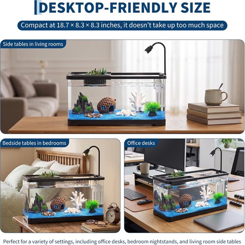 Aquarium fish tank with light - fish,