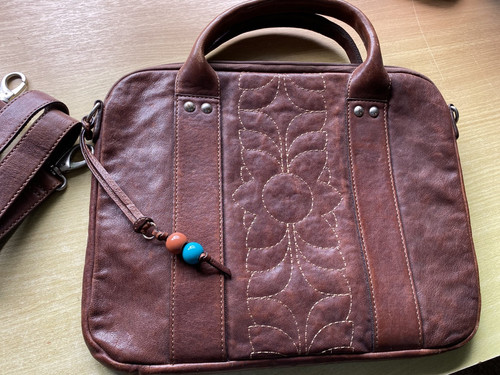 Leather laptop bag - leather,